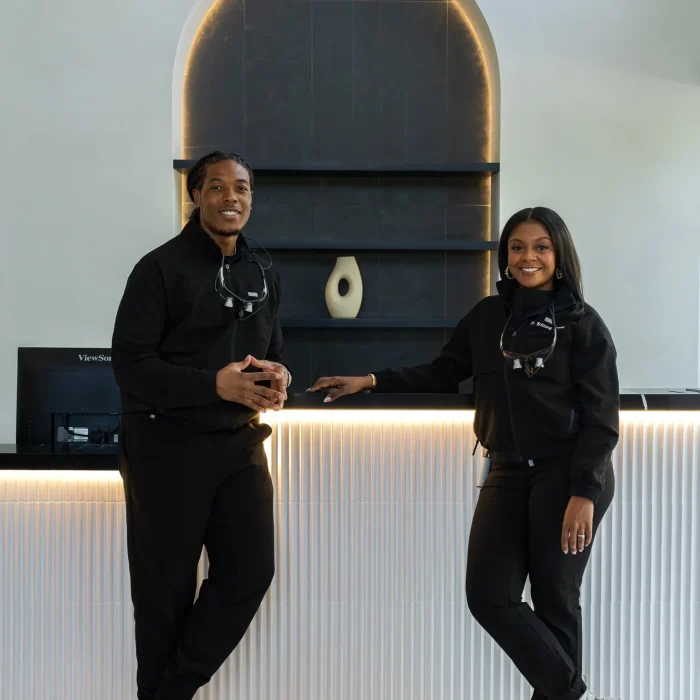 Dr. Brittany N. Brown and Dr. Moses K. Rasberry at Smile Bar and Aesthetics in Orland Park, IL